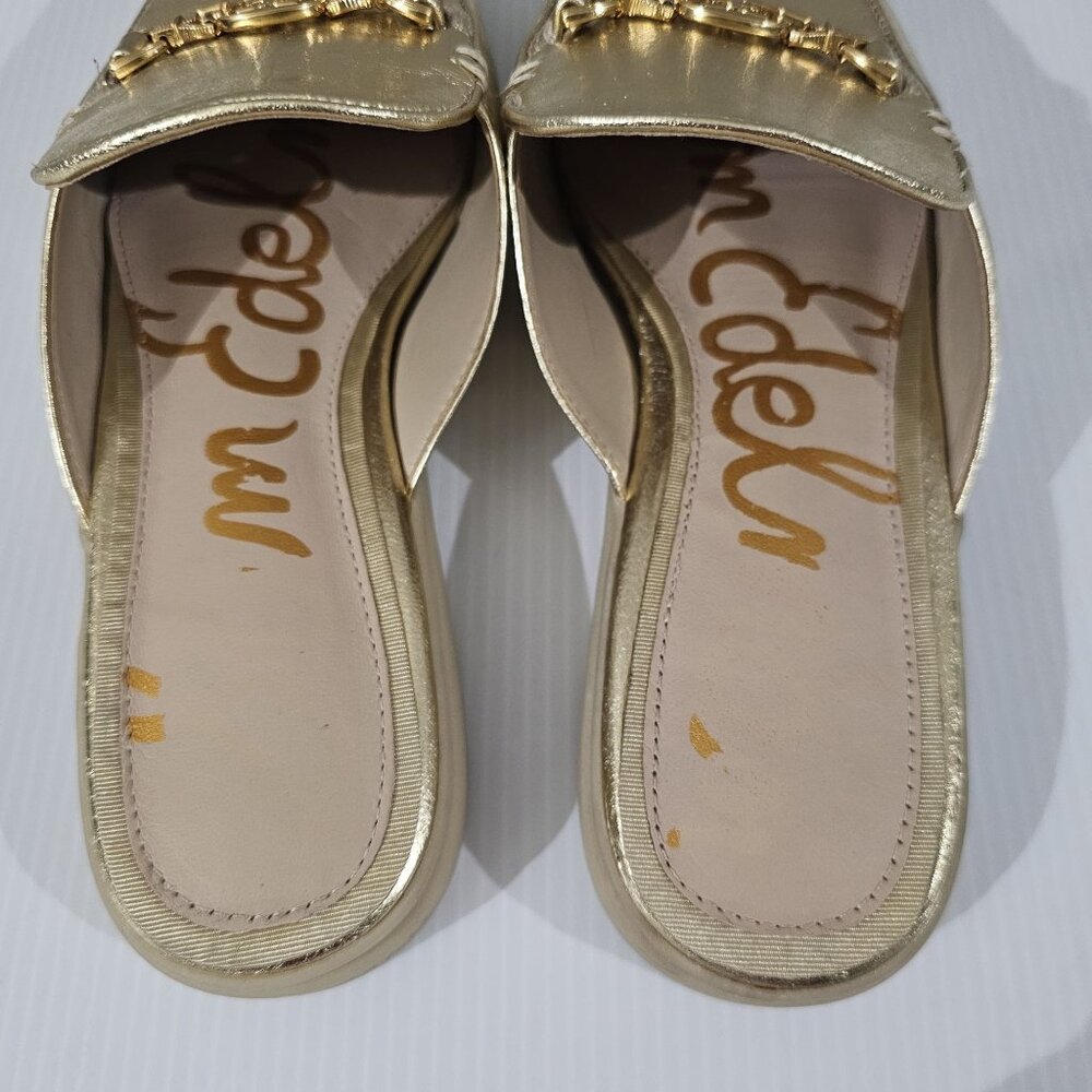 Sam Edelman Gold Mules - Picture 10 of 13